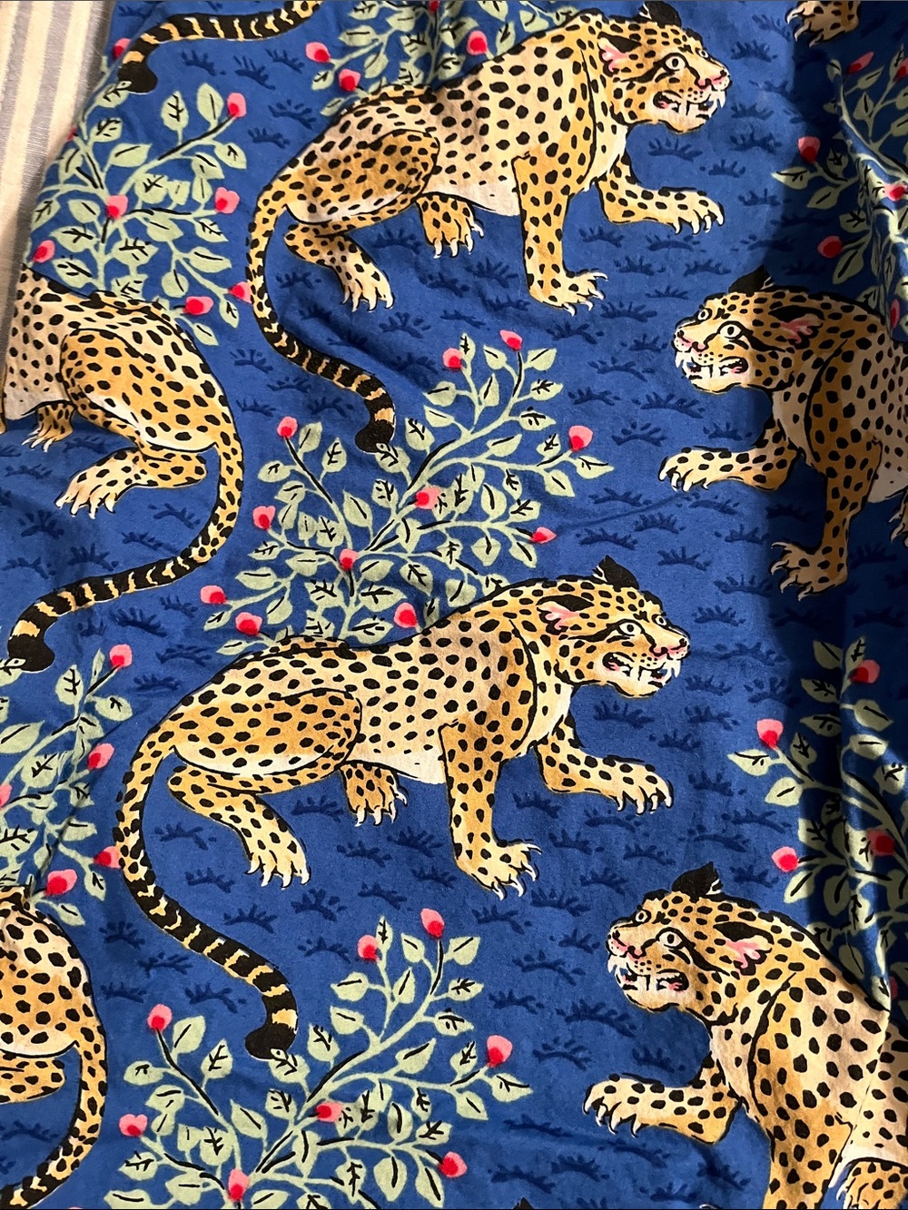 Printfresh Royal Blue Leopard & Floral Sleep Cami - Picture 2 of 9